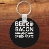 Bier Bacon Cars Typ Bierrasatteile Schlüsselanhänger (Vorderseite)