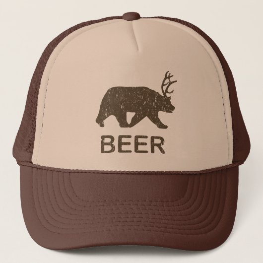 Bier Bär Hirsch Truckerkappe (Vorderseite)