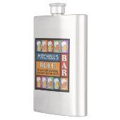 BIER Bar Pop Art INDIVIDUELLE NAME Flasche Flachmann (Links)