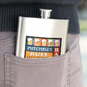 BIER Bar Pop Art INDIVIDUELLE NAME Flasche Flachmann (Beispiel)