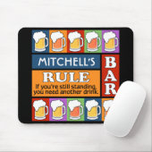 BIER Bar Pop Art INDIVIDUELLE NAME Mousepad (Mit Mouse)