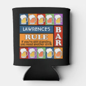 BIER Bar Pop Art kundenspezifische Monogramm Geträ Dosenkühler (Rückseite)