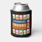 BIER Bar Pop Art kundenspezifische Monogramm Geträ Dosenkühler (Kanne Rückseite)