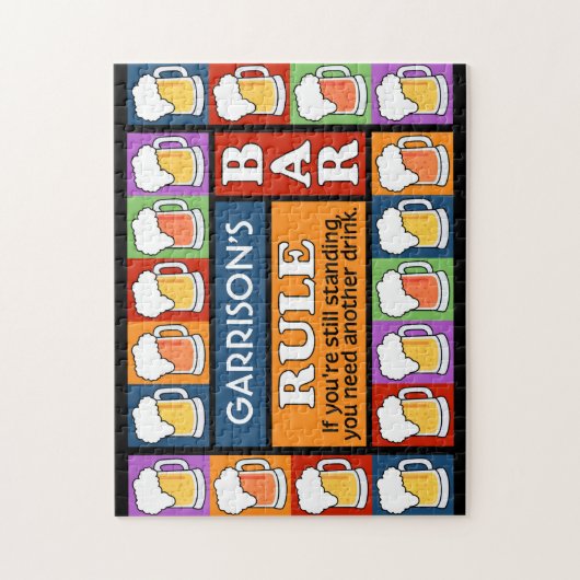 BIER Bar-Pop-Kunst NAME-Puzzlespiel Puzzle (Vertikal)