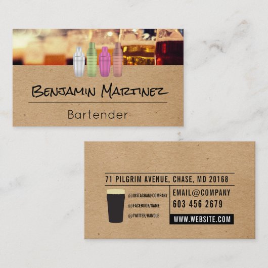 Bier | Barkeeper Visitenkarte (Vorne/Hinten)