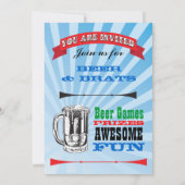 Bier Bash Geburtstagsparty Einladungen (Rückseite)