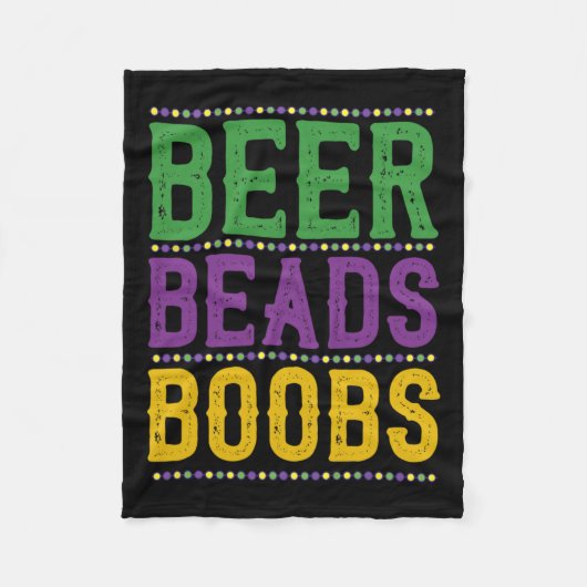 Bier Beads Breast Karneval Paradies Geschenk Funny Fleecedecke (Vorderseite)