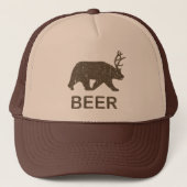 Bier Bear Deer Truckerkappe (Vorderseite)