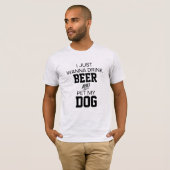 Bier-Begleiter mein Hund lustige Biersonne Grillen T-Shirt (Vorne ganz)