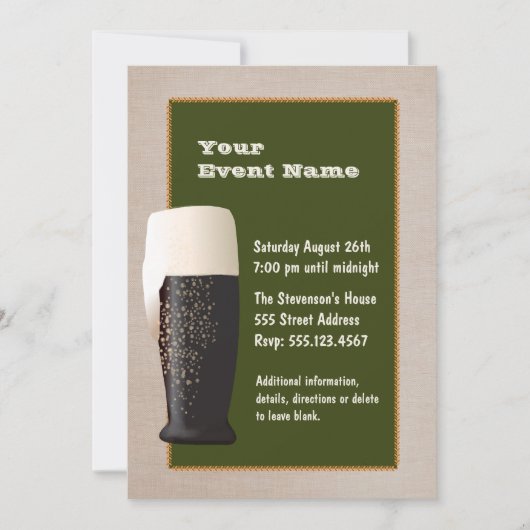 Bier bei Einladung (Vorderseite)