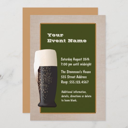 Bier bei Einladung (Vorne/Hinten)