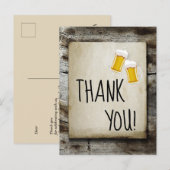 Bier, Beifall, rustikales Land danke Karte (Vorne/Hinten)