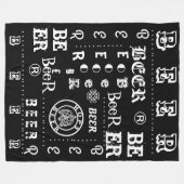 BIER BIER! FLEECEDECKE (Vorderseite (Horizontal))