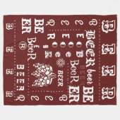 BIER BIER! FLEECEDECKE (Vorderseite (Horizontal))