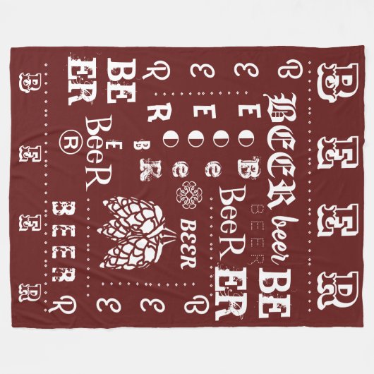 BIER BIER! FLEECEDECKE (Vorderseite (Horizontal))