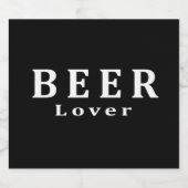 Bier, Bierliebhaber Bierflaschenetikett (Einzelnes Label)