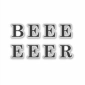 Bier, Bierliebhaber Design Aufkleber (Vorderseite)