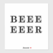 Bier, Bierliebhaber Design Aufkleber (Blatt)