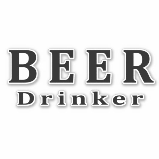 Bier, Biertrinker Aufkleber (Vorderseite)