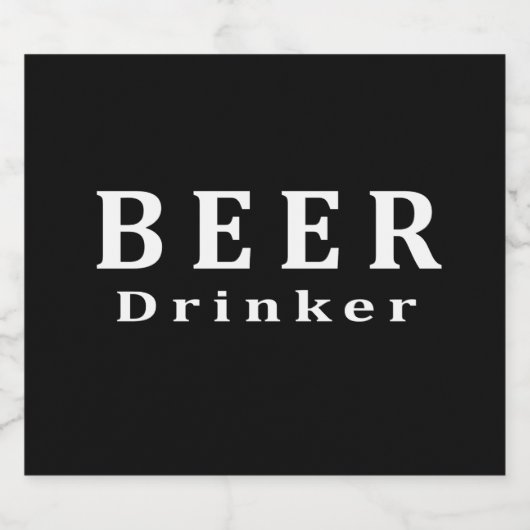 Bier, Biertrinker Bierflaschenetikett (Einzelnes Label)
