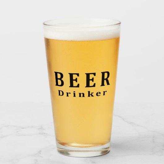 Bier, Biertrinker Glas (Vorne (Gefüllt))