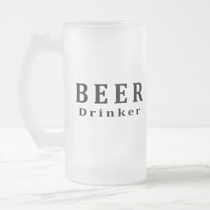 Bier, Biertrinker Mattglas Bierglas