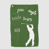 Bier Birdie Par Bogey Eagle Golfer Sprichwort Golfhandtuch (Vorderseite)