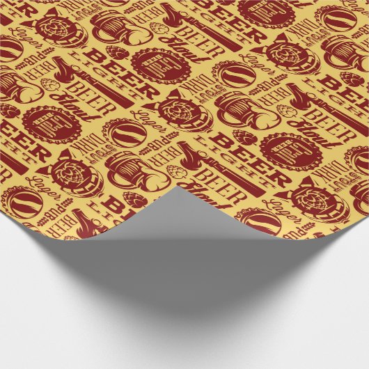 Bier Birthday Party Geschenkpapier (Ecke)