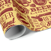 Bier Birthday Party Geschenkpapier (Rolleneckpunkt)