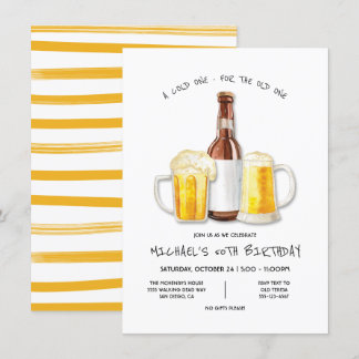Bier Birthday Party wird älter Einladung