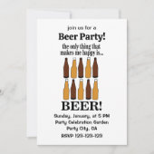 Bier Bottle Funny Beer Einladung (Vorderseite)