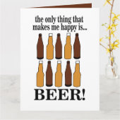 Bier Bottle Funny Beer Karte (Gelbe Blume)