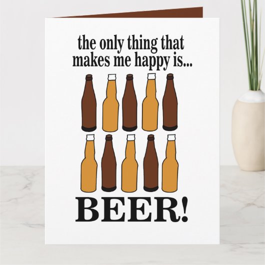 Bier Bottle Funny Beer Karte (Vorderseite)