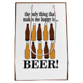 Bier Bottle Funny Beer Mittlere Geschenktüte (Rückseite)