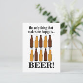 Bier Bottle Funny Beer Postkarte (Stehend Vorderseite)
