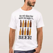 Bier Bottle Funny Beer T-Shirt (Vorderseite)