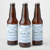 Bier Bottle Labels - Blue Peony Wedding Bierflaschenetikett (Flaschen)