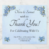 Bier Bottle Labels - Blue Peony Wedding Bierflaschenetikett (Einzelnes Label)