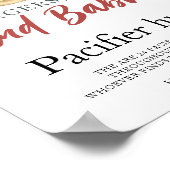 Bier & Bottle Schnuller Jagd Baby Dusche Spiel Poster (Ecke)