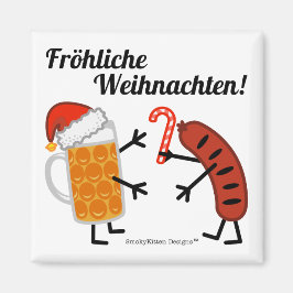 Bier & Bratwurst - Fröhliche Weihnachten! Magnet