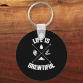 Bier brauen Leben ist schön Schlüsselanhänger (Vorderseite)