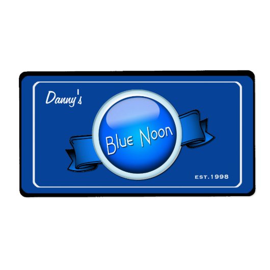 Bier Brauerei Parody Label Blue Noon Custom (Vorne)