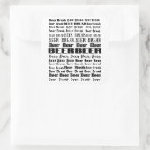 Bier Break Beer Lover Quadratischer Aufkleber (Tasche)