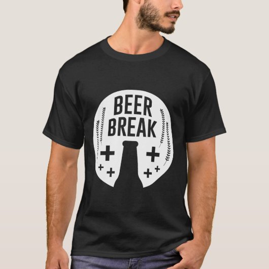 Bier Break Betrunkenes Bier wird von Men Wine B T-Shirt (Vorderseite)