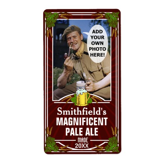 Bier Brew Custom Foto Red Homebrewing Flasche v2 (Vorne)