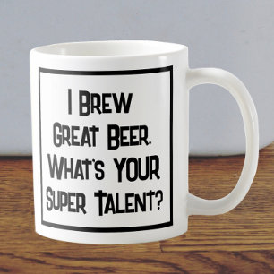 Bier Brewer Super Talent. Zwei Tone-Kaffee-Tasse Kaffeetasse