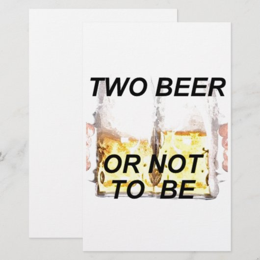Bier Briefpapier (Vorne/Hinten)