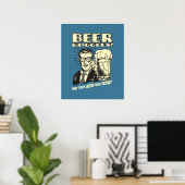 Bier-Brille: Bier in Wow verwandeln Poster (Heimbüro)