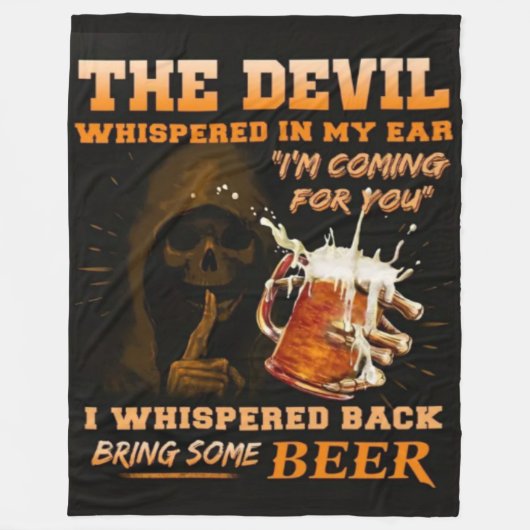 BIER BRINGEN FLEECEDECKE (Vorderseite)