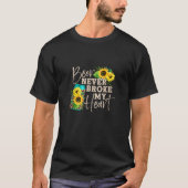 Bier Brot nie mein Herz Sonnenblumen Leopard Print T-Shirt (Vorderseite)